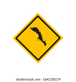 Baja California Sur region map, country of Mexico