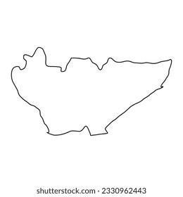 Baja Verapaz department map, administrative division of the country of Guatemala. Vector illustration.