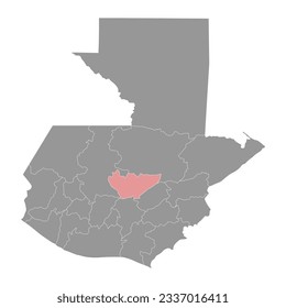 Baja Verapaz department map, administrative division of the country of Guatemala. Vector illustration.