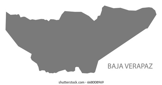 Baja Verapaz Guatemala map grey illustration silhouette