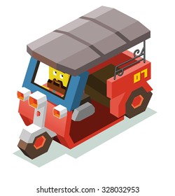 Bajaj in jakarta isometric vector