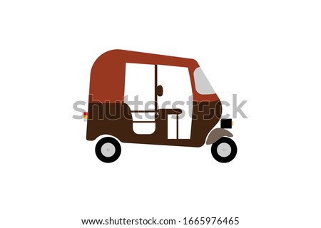 Bajaj Transport Object Vector Illustration