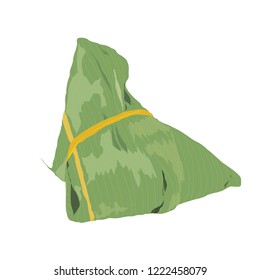 Ba-jang is rice dumpling on white background,vector illustration eps 8