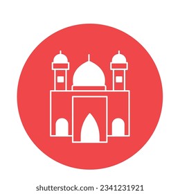 Bajrakli mosque Vector Icon which can easily modify

