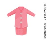 Baju Kebaya, Traditional Clothing - Flat icon Design