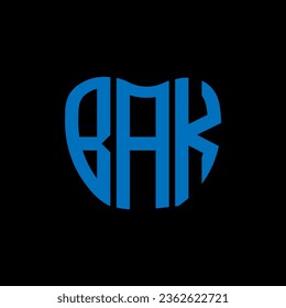 BAK letter logo creative design. BAK unique design.
