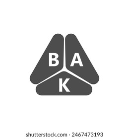 BAK letter logo design on white background. Creative  modern BAK letter logo design. Vector design.
Letters BAK, BAK logo  vector template. 