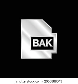 Bak silver plated metallic icon