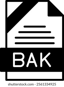 Bak Solid Style Icon Design