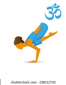 Bakasana or Crane yoga pose