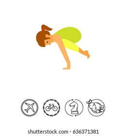 Bakasana Pose Icon