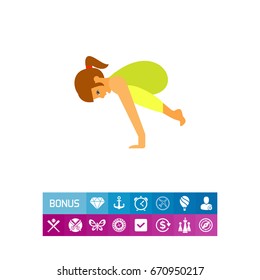 Bakasana Pose Icon