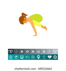 Bakasana Pose Icon