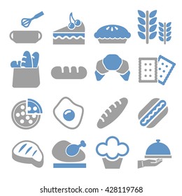 bake, bakery icon set