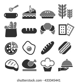 bake, bakery icon set