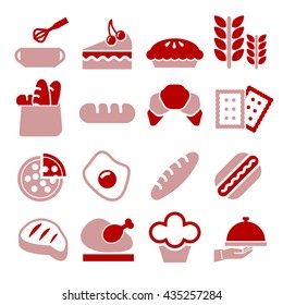 bake, bakery icon set