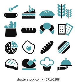 bake, bakery icon set