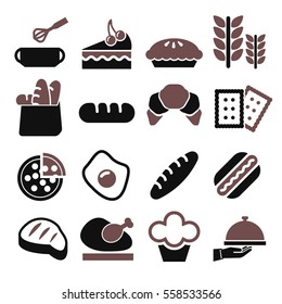 bake, bakery icon set