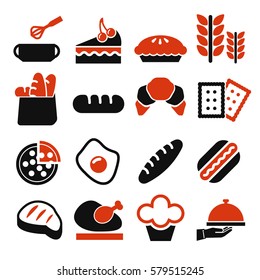 bake, bakery icon set