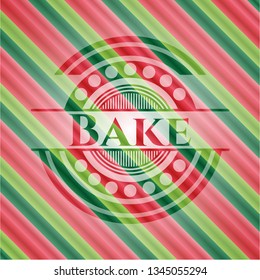 Bake christmas colors emblem.