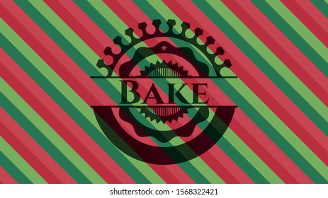 Bake christmas style emblem. Vector Illustration. Detailed.