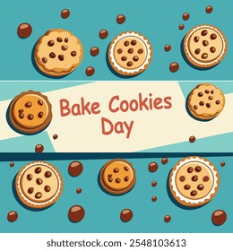 Bake Cookies Day background. Vector design illustration.