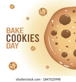 Bake Cookies Day Vector Illustration. Suitable for greeting card poster and banner