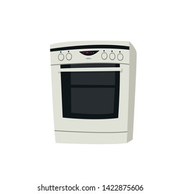 Bake.  Detail of the interior, goods in the store, household appliances.  Vector isolated illustration.