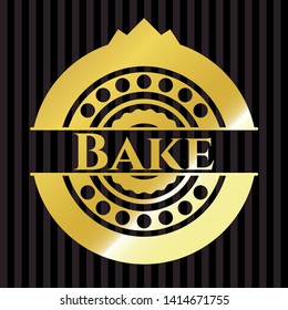 Bake gold emblem. Vector Illustration. Detailed.