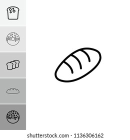 Bake icon. collection of 6 bake outline icons such as bread. editable bake icons for web and mobile.