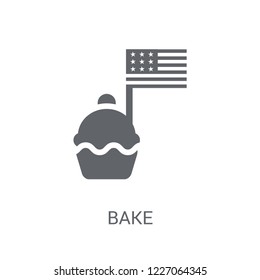 bake icon. Trendy bake logo concept on white background from United States of America collection. Suitable for use on web apps, mobile apps and print media.