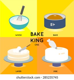 BAKE KING ONE
baking cake process demonstrates in 4 steps till you get beautiful creamy butter cake.