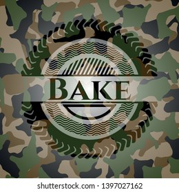 Bake on camo texture. Vector Illustration. Detailed.