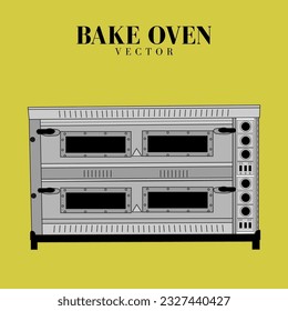 Bake Oven Vector Stock Illustration,  Bakery Equipment Vector Illustration