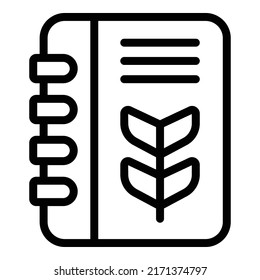 Bake recipe food icon outline vector. Book chef. Home board