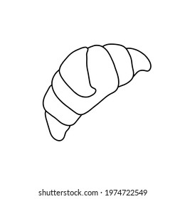 Bake roll icon. Drawing, isolated on white background. 