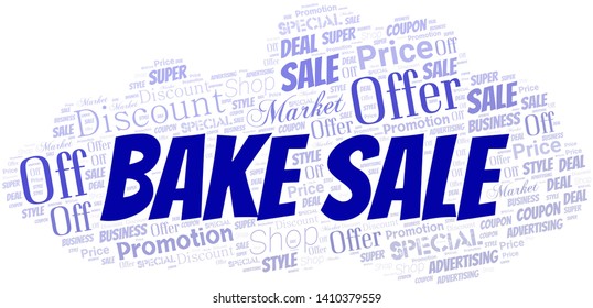 Bake Sale Word Cloud. Wordcloud Made With Text.