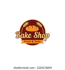 Bake Shop or Bakery Logo Vector with Badge Design