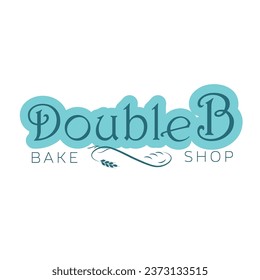 Logotipo de la tienda de productos vectores doble B