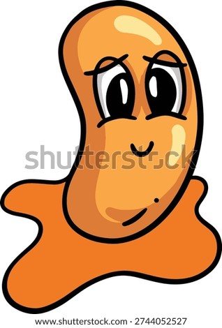 Baked Beans Cartoon Word Breakfast Time Cartoon Mascot Character