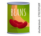 Baked beans icon. Cartoon of baked beans vector icon for web design isolated on white background
