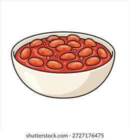 Baked beans illustration vector design