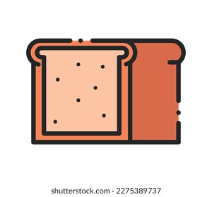 inicón aislado de comida de pan horneado