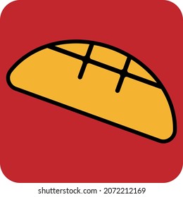 Brotbacken, Vektorgrafik, auf weißem Hintergrund.