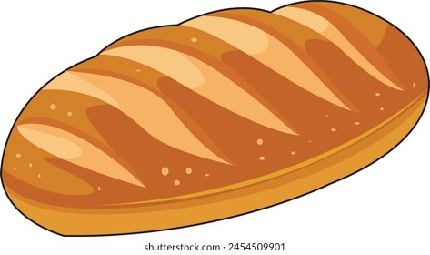 A baked bread piece vecoter