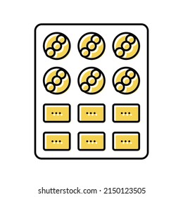 baked cookies on tray color icon vector. baked cookies on tray sign. isolated symbol illustration