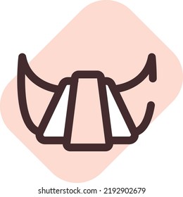 Baked croissant, illustration, vector on a white background.