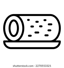 Baked croquette icon outline vector. Fried potato. Meat tempura