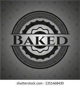 Baked dark icon or emblem