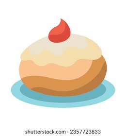baked dessert jewish icon isolated